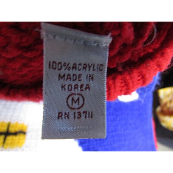 Karen Scott Holiday Sweater Pullover Snowman Embellished Size Med Vintage 1980s - Picture 8 of 8